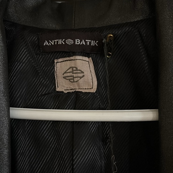 NWT Antik Batik Eros 1-button lined leather jacket/blazer with back vent size M - Picture 3 of 8